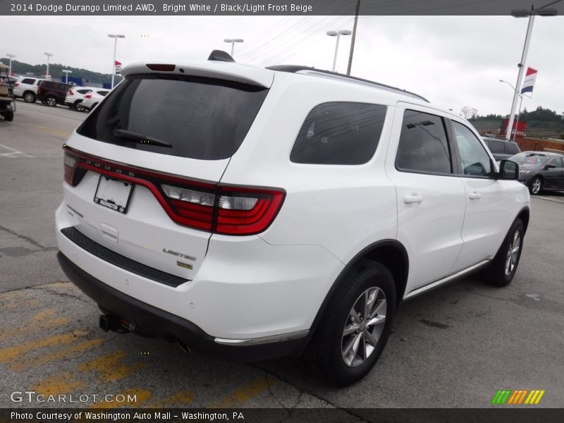 Bright White / Black/Light Frost Beige 2014 Dodge Durango Limited AWD