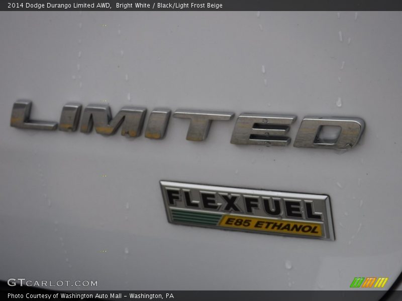 Bright White / Black/Light Frost Beige 2014 Dodge Durango Limited AWD