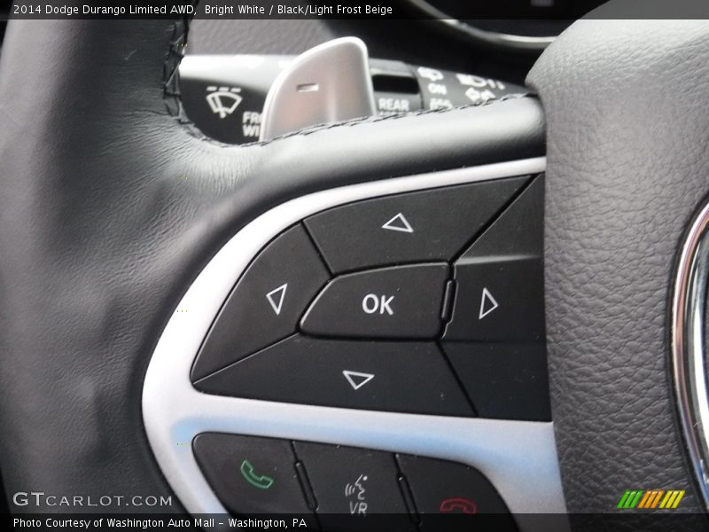 Bright White / Black/Light Frost Beige 2014 Dodge Durango Limited AWD