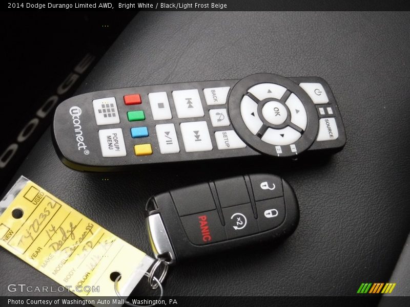 Bright White / Black/Light Frost Beige 2014 Dodge Durango Limited AWD