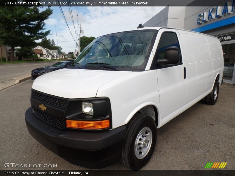 Summit White / Medium Pewter 2017 Chevrolet Express 3500 Cargo Extended WT