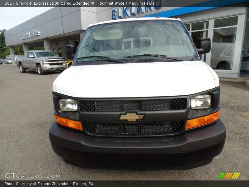 Summit White / Medium Pewter 2017 Chevrolet Express 3500 Cargo Extended WT