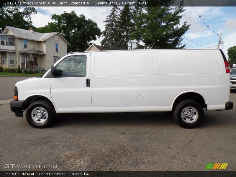 Summit White / Medium Pewter 2017 Chevrolet Express 3500 Cargo Extended WT