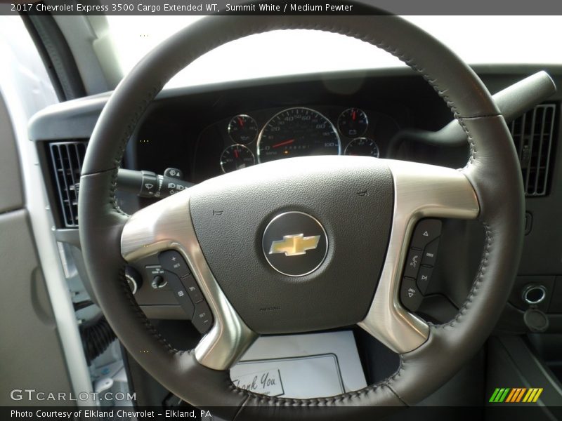 Summit White / Medium Pewter 2017 Chevrolet Express 3500 Cargo Extended WT