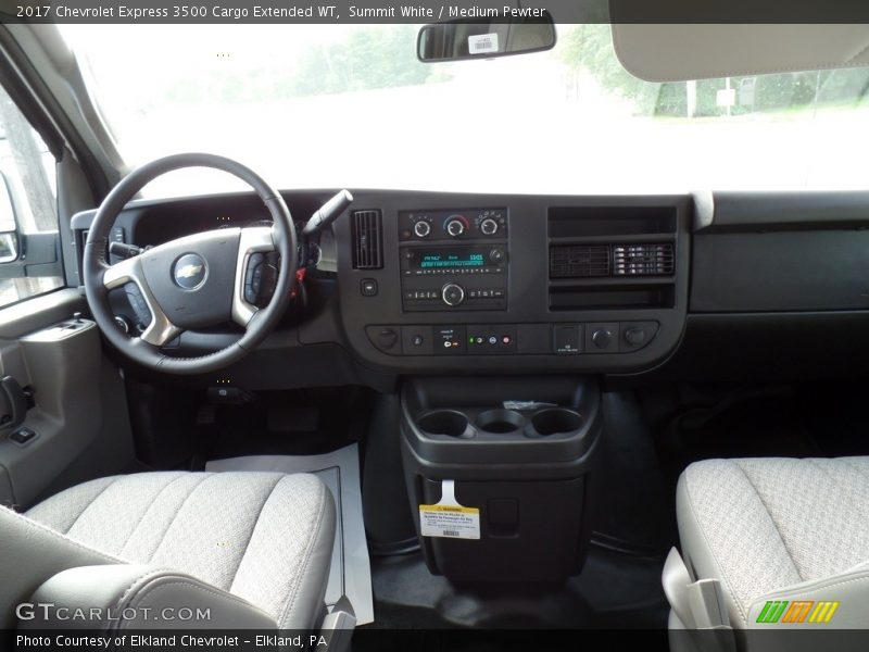 Summit White / Medium Pewter 2017 Chevrolet Express 3500 Cargo Extended WT