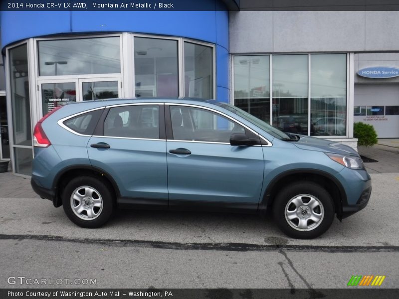 Mountain Air Metallic / Black 2014 Honda CR-V LX AWD