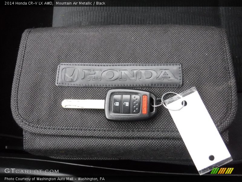 Mountain Air Metallic / Black 2014 Honda CR-V LX AWD
