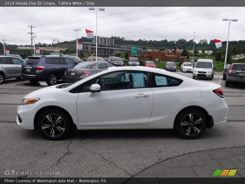 Taffeta White / Gray 2014 Honda Civic EX Coupe