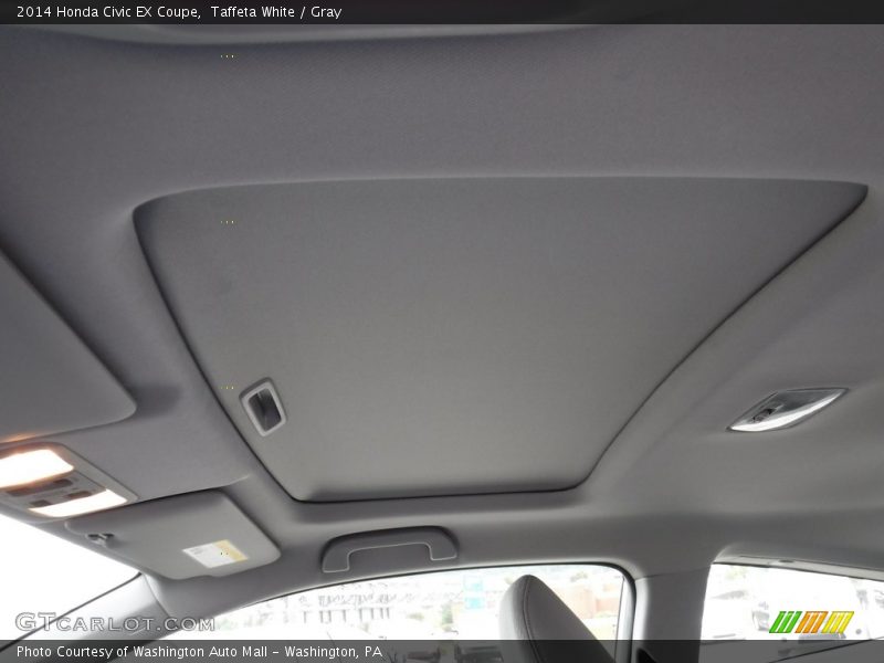 Taffeta White / Gray 2014 Honda Civic EX Coupe