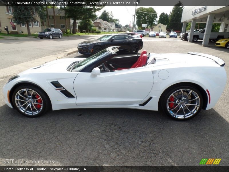 Arctic White / Adrenaline Red 2017 Chevrolet Corvette Grand Sport Convertible