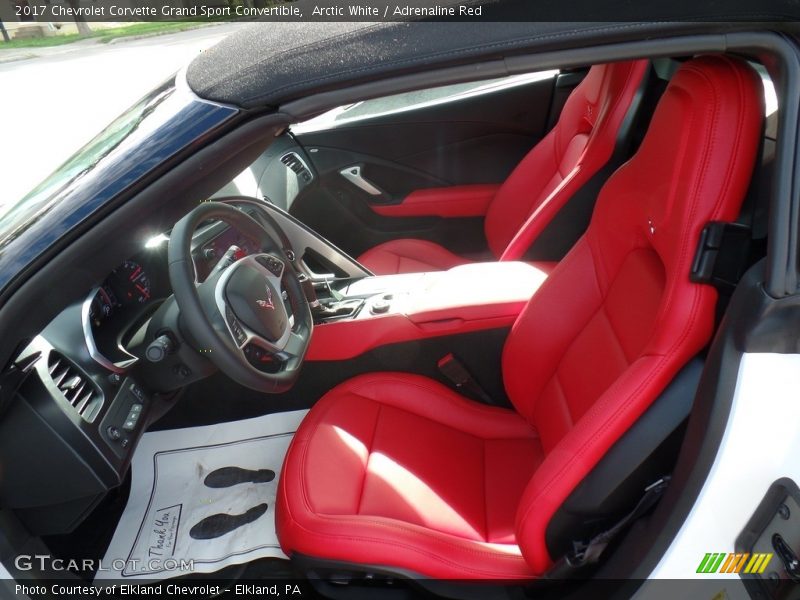 Arctic White / Adrenaline Red 2017 Chevrolet Corvette Grand Sport Convertible