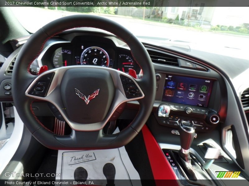 Arctic White / Adrenaline Red 2017 Chevrolet Corvette Grand Sport Convertible