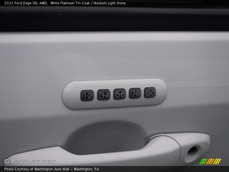 White Platinum Tri-Coat / Medium Light Stone 2013 Ford Edge SEL AWD