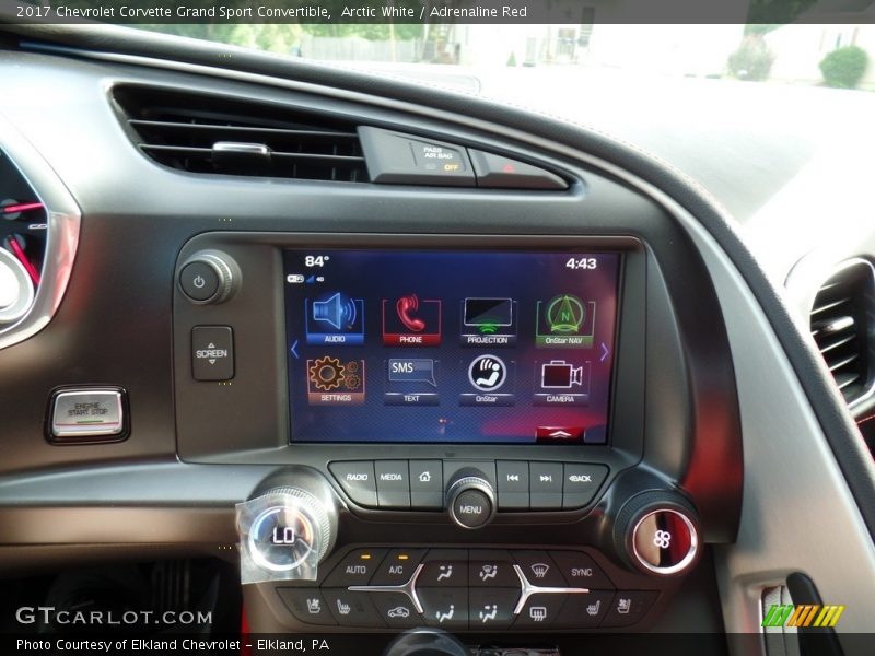 Controls of 2017 Corvette Grand Sport Convertible