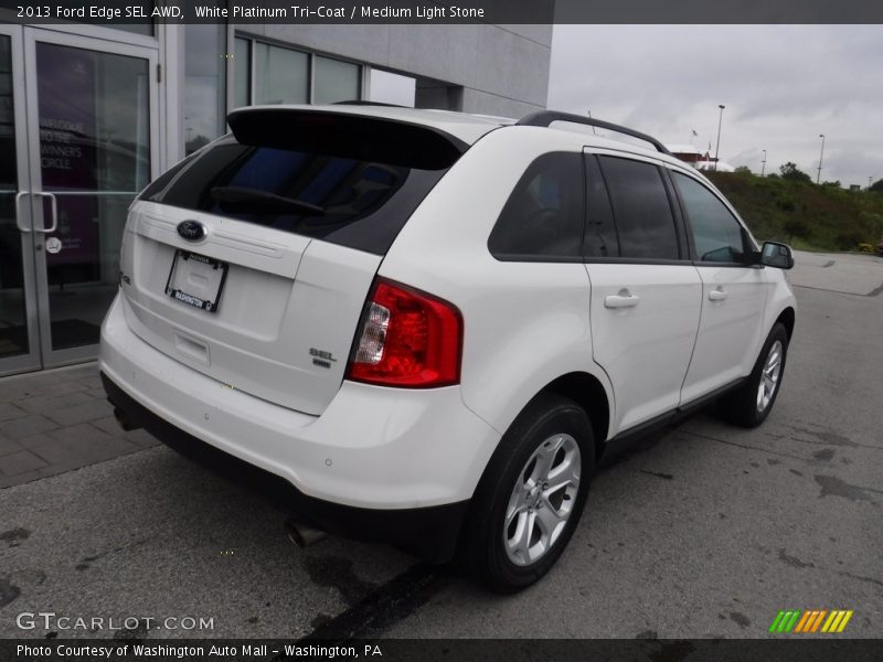 White Platinum Tri-Coat / Medium Light Stone 2013 Ford Edge SEL AWD