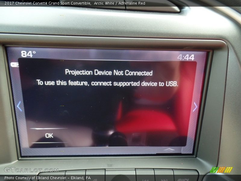 Arctic White / Adrenaline Red 2017 Chevrolet Corvette Grand Sport Convertible