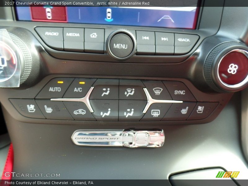 Controls of 2017 Corvette Grand Sport Convertible