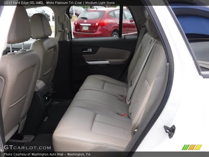 White Platinum Tri-Coat / Medium Light Stone 2013 Ford Edge SEL AWD