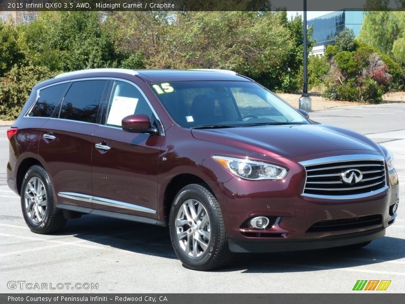 Midnight Garnet / Graphite 2015 Infiniti QX60 3.5 AWD