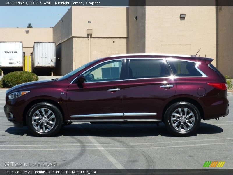 Midnight Garnet / Graphite 2015 Infiniti QX60 3.5 AWD