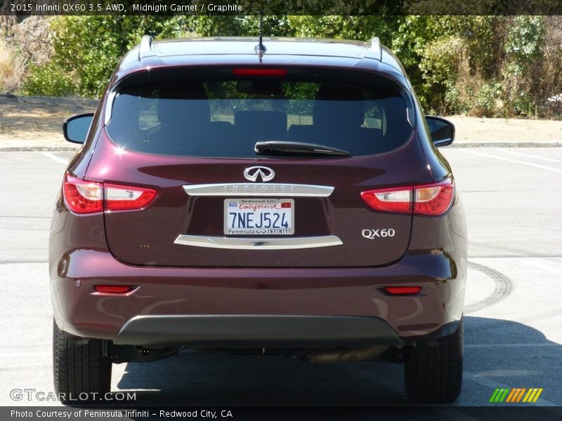Midnight Garnet / Graphite 2015 Infiniti QX60 3.5 AWD
