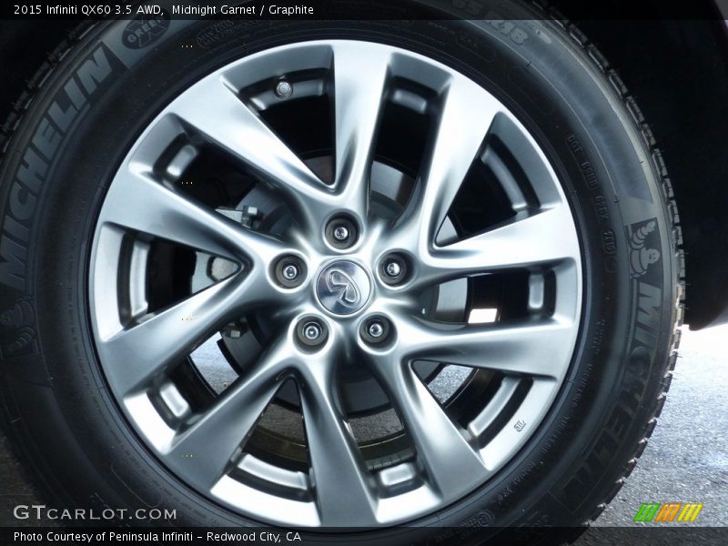 Midnight Garnet / Graphite 2015 Infiniti QX60 3.5 AWD