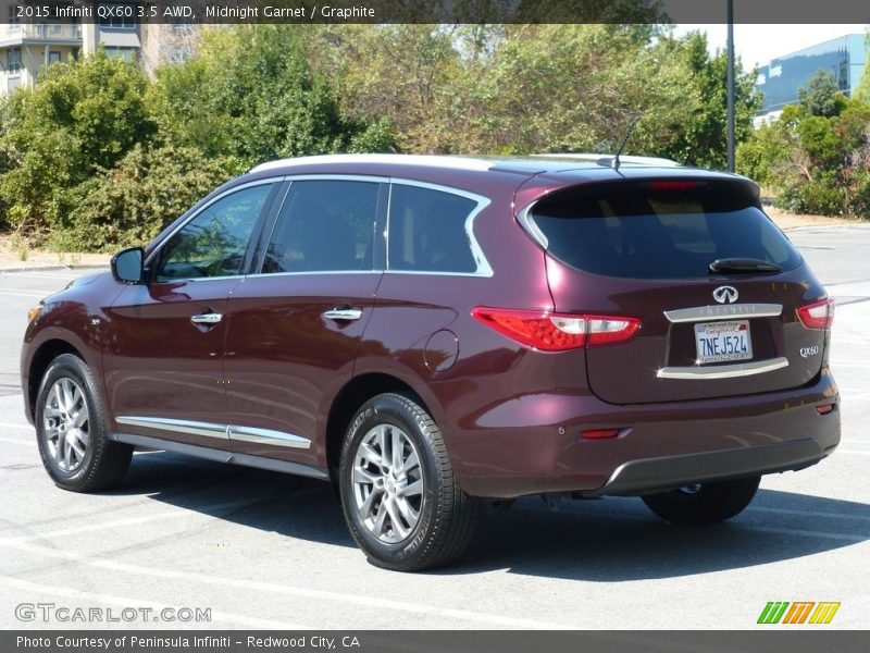 Midnight Garnet / Graphite 2015 Infiniti QX60 3.5 AWD