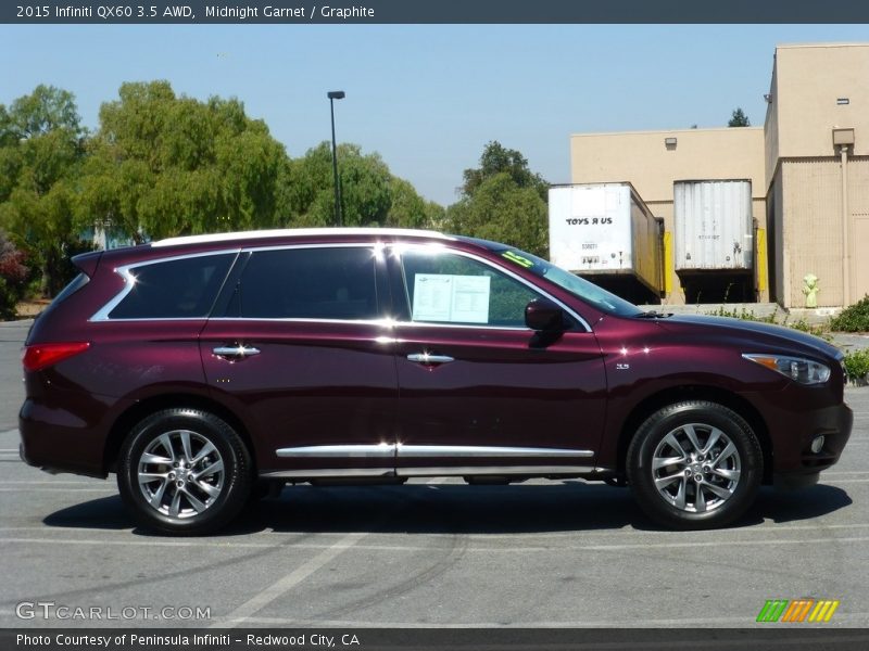 Midnight Garnet / Graphite 2015 Infiniti QX60 3.5 AWD