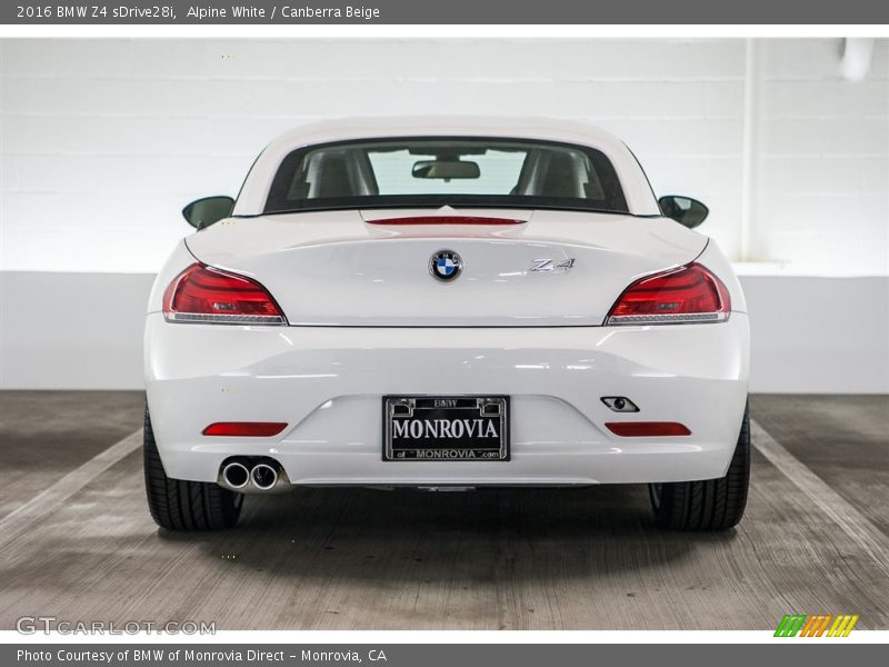 Alpine White / Canberra Beige 2016 BMW Z4 sDrive28i