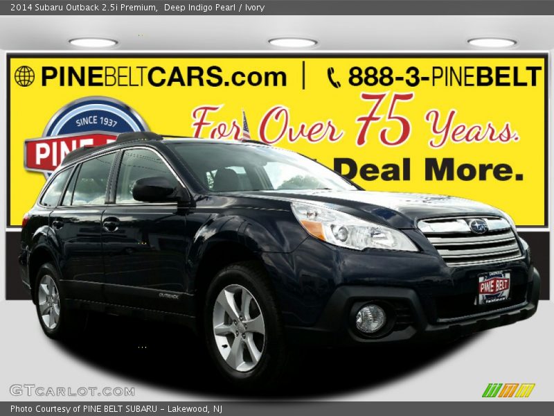 Deep Indigo Pearl / Ivory 2014 Subaru Outback 2.5i Premium
