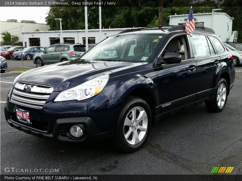 Deep Indigo Pearl / Ivory 2014 Subaru Outback 2.5i Premium