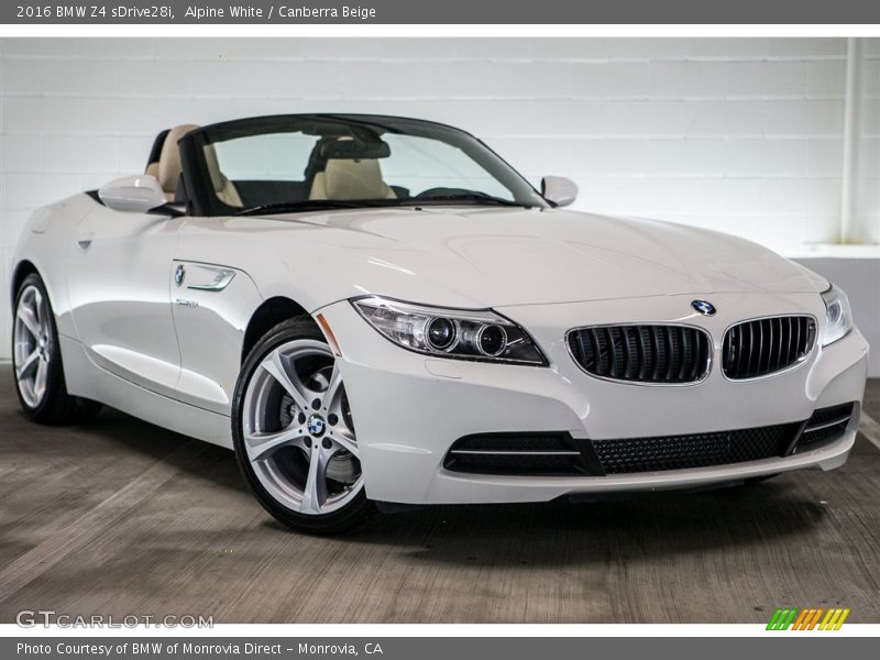 Alpine White / Canberra Beige 2016 BMW Z4 sDrive28i