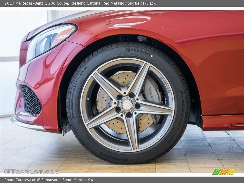 designo Cardinal Red Metallic / Silk Beige/Black 2017 Mercedes-Benz C 300 Coupe