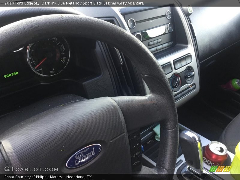 Dark Ink Blue Metallic / Sport Black Leather/Grey Alcantara 2010 Ford Edge SE