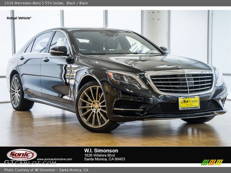 Black / Black 2016 Mercedes-Benz S 550 Sedan