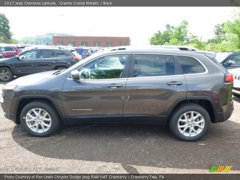 Granite Crystal Metallic / Black 2017 Jeep Cherokee Latitude