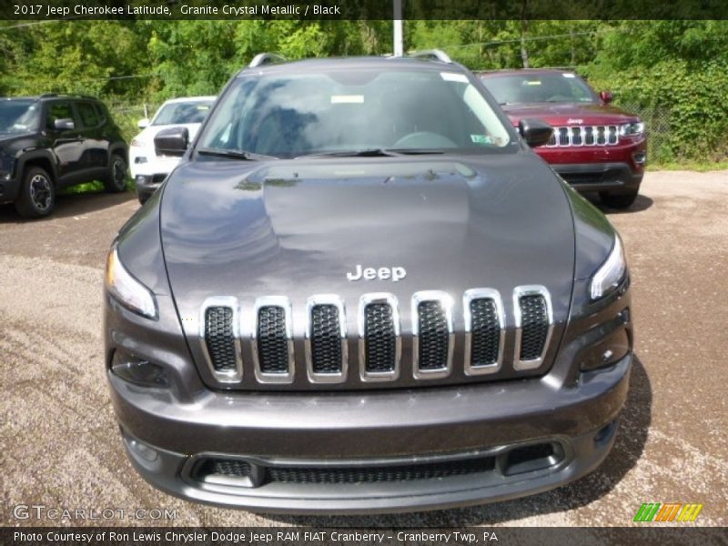 Granite Crystal Metallic / Black 2017 Jeep Cherokee Latitude