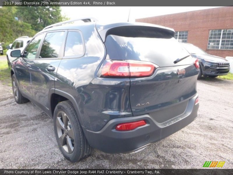 Rhino / Black 2017 Jeep Cherokee 75th Anniversary Edition 4x4