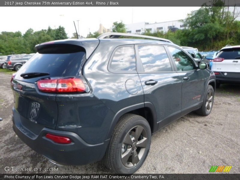 Rhino / Black 2017 Jeep Cherokee 75th Anniversary Edition 4x4