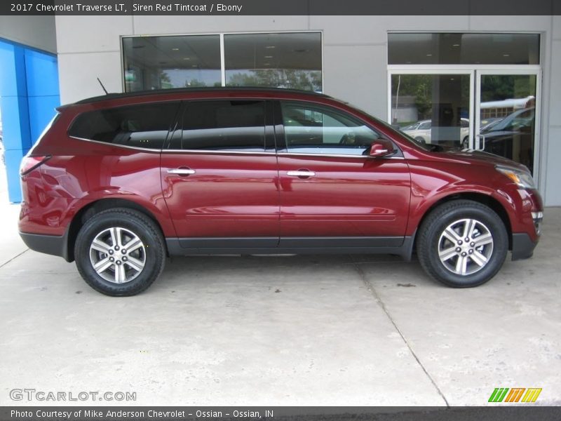 Siren Red Tintcoat / Ebony 2017 Chevrolet Traverse LT