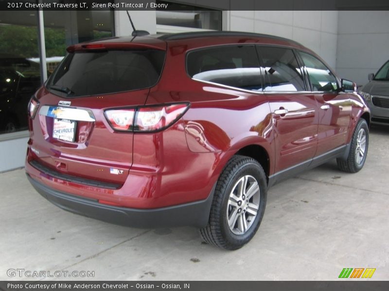 Siren Red Tintcoat / Ebony 2017 Chevrolet Traverse LT