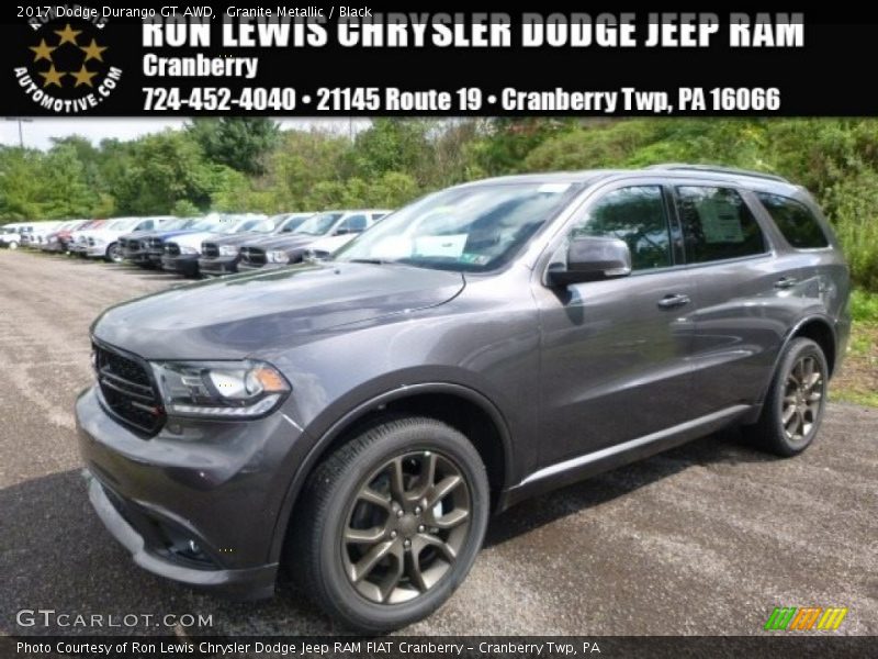 Granite Metallic / Black 2017 Dodge Durango GT AWD