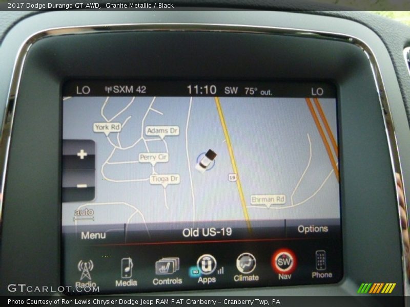 Granite Metallic / Black 2017 Dodge Durango GT AWD