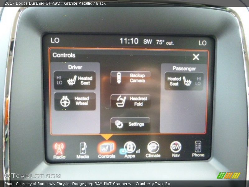 Granite Metallic / Black 2017 Dodge Durango GT AWD