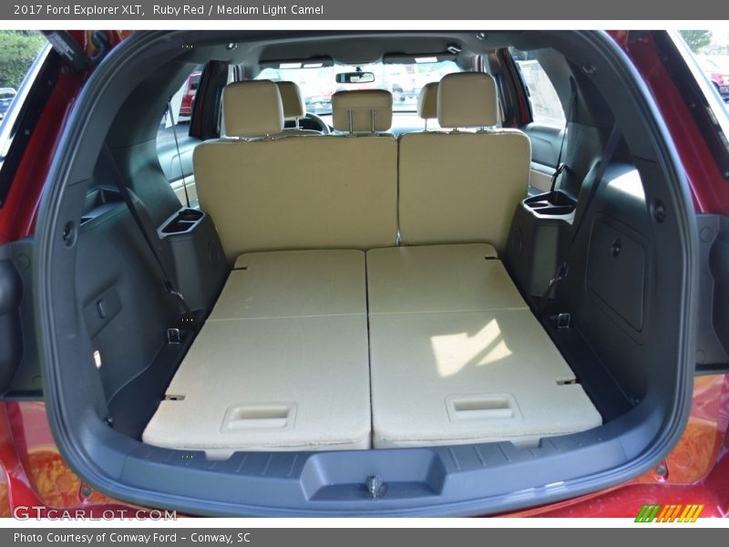 Ruby Red / Medium Light Camel 2017 Ford Explorer XLT