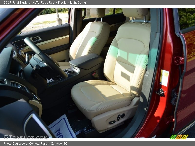 Ruby Red / Medium Light Camel 2017 Ford Explorer XLT