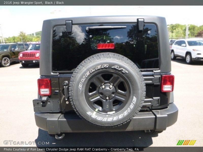 Black / Black 2016 Jeep Wrangler Sport