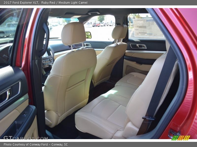 Ruby Red / Medium Light Camel 2017 Ford Explorer XLT
