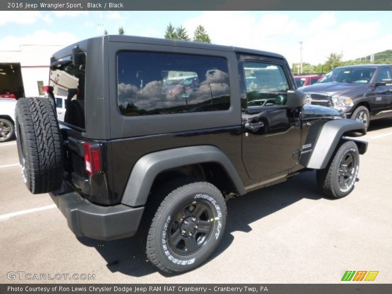 Black / Black 2016 Jeep Wrangler Sport