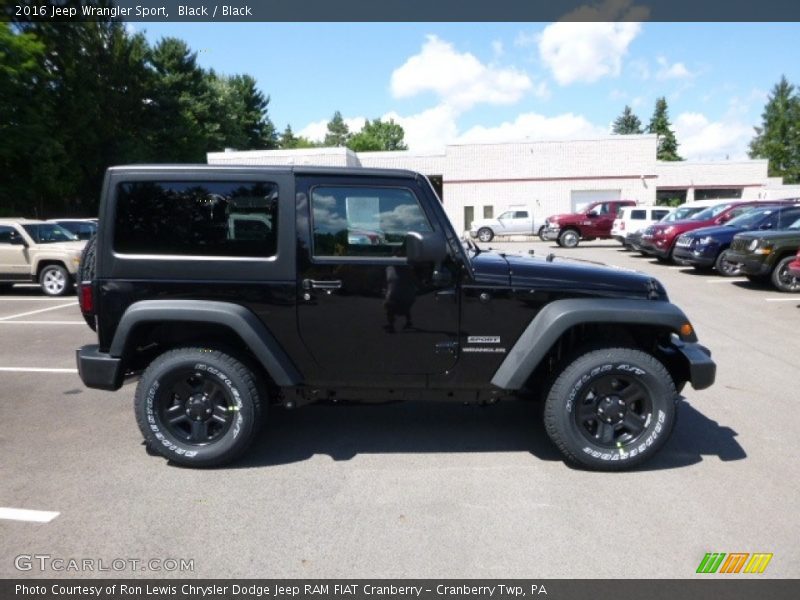 Black / Black 2016 Jeep Wrangler Sport
